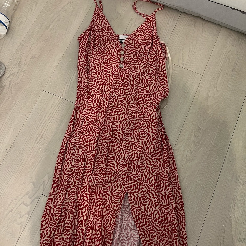 Vintage urban outfitters geometric red midi dress